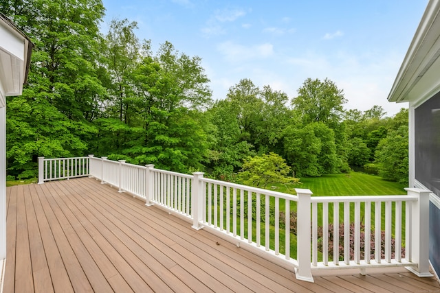 1208 Smith Ridge Rd, New Canaan, CT 06840 - deck featuring a yard
