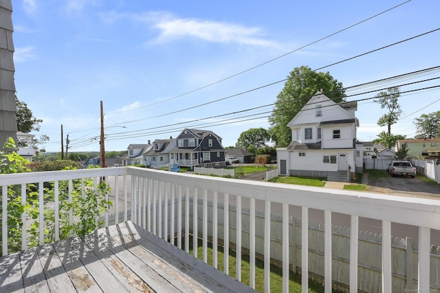 5 Stevens St, Bridgeport, CT 06606 - wooden deck featuring a residential view
