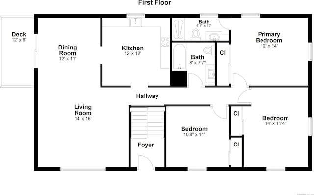 5 Stevens St, Bridgeport, CT 06606 - floor plan / room layout
