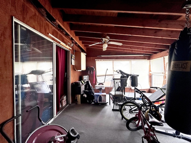29 Hooker Rd, Bridgeport, CT 06610 - workout area with a ceiling fan