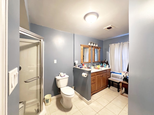 29 Hooker Rd, Bridgeport, CT 06610 - full bath with a shower stall, vanity, toilet, and tile patterned floors