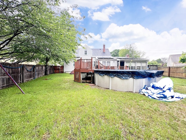 29 Hooker Rd, Bridgeport, CT 06610 - view of yard featuring a deck