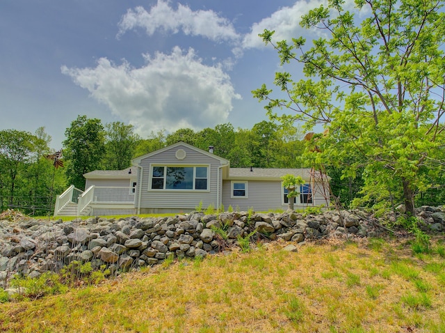 33 Homestead Rd, Ledyard, CT 06339 - view of front facade featuring a deck