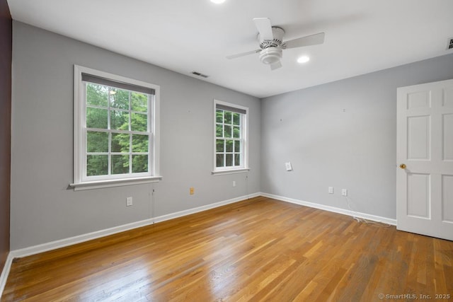 96 Norrans Ridge Dr, Ridgefield, CT 06877 - spare room with light wood-type flooring and ceiling fan