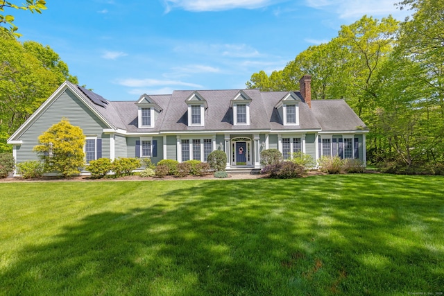 14 Withe Pass, Burlington, CT 06013 - cape cod home with a front lawn and a chimney