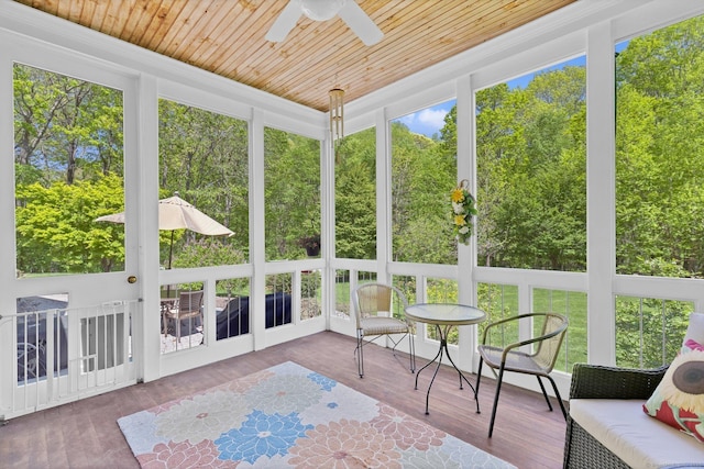 14 Withe Pass, Burlington, CT 06013 - sunroom with ceiling fan and healthy amount of natural light