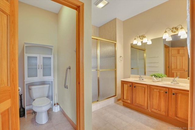 503 Dzen Way Unit 503, South Windsor, CT 06074 - bathroom with a stall shower, double vanity, and tile patterned floors