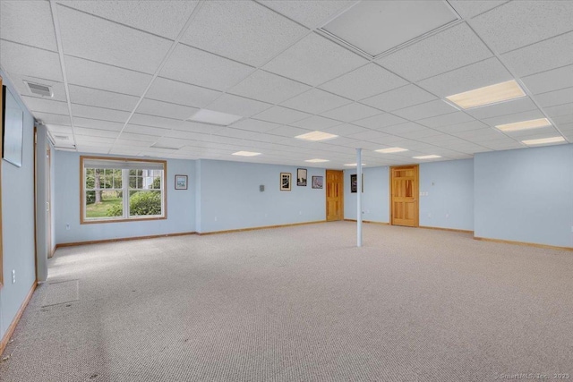 503 Dzen Way Unit 503, South Windsor, CT 06074 - below grade area with a drop ceiling and light colored carpet