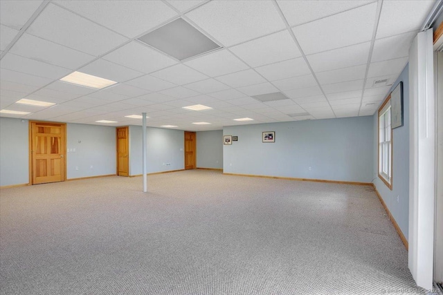 503 Dzen Way Unit 503, South Windsor, CT 06074 - basement with light colored carpet and a drop ceiling