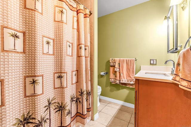 28 Blakeman Dr, Monroe, CT 06468 - full bath with vanity, toilet, tile patterned flooring, baseboards, and curtained shower