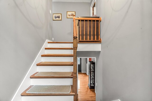 28 Blakeman Dr, Monroe, CT 06468 - stairway featuring wood finished floors