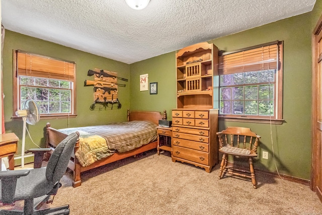 28 Blakeman Dr, Monroe, CT 06468 - bedroom with a textured ceiling, carpet, and a baseboard radiator