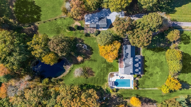 11 Pequot Ln, Hopkinton, Rhode Island, RI 02804 - aerial view of property and surrounding area featuring a pool area and a large body of water
