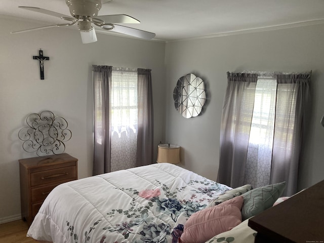 7 Cedar Grove Rd, Southington, CT 06489 - bedroom with wood finished floors, ceiling fan, and ornamental molding