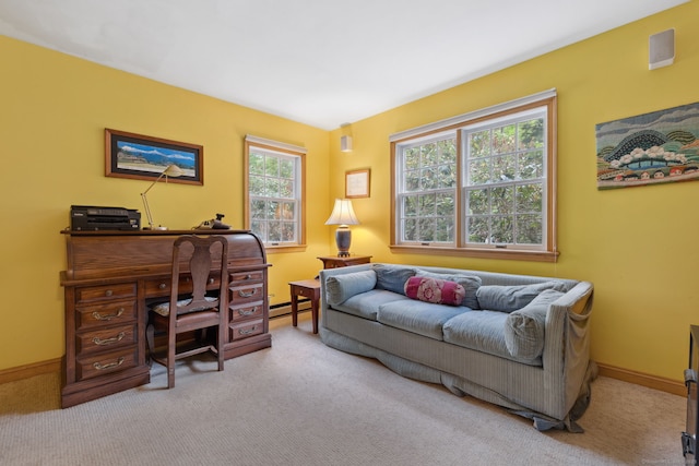 143 Petticoat Ln, East Haddam, CT 06423 - home office featuring carpet floors and baseboards