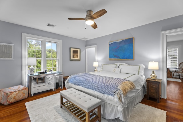 9 Rathbun Pl, Groton, CT 06355 - bedroom featuring wood finished floors and a ceiling fan