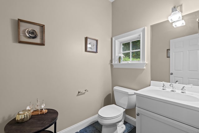 8 Hollow Oak Rd, Woodbridge, CT 06525 - half bathroom featuring vanity and tile patterned flooring