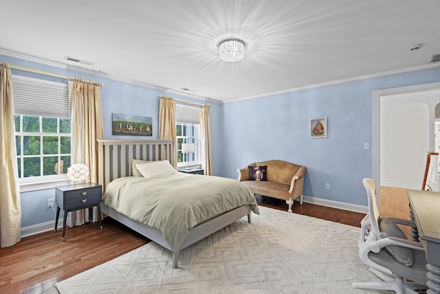 8 Hollow Oak Rd, Woodbridge, CT 06525 - bedroom with crown molding and wood finished floors