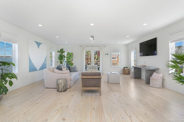 5 Compo Hill Ave, Westport, CT 06880 - living room with healthy amount of natural light, wood finished floors, recessed lighting, and baseboards