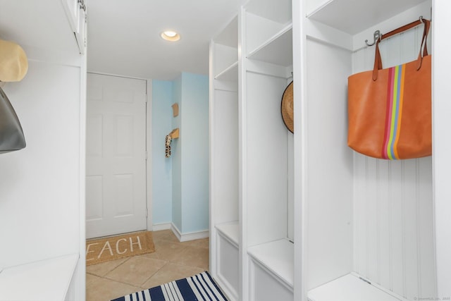 5 Compo Hill Ave, Westport, CT 06880 - mudroom with recessed lighting, tile patterned flooring, and baseboards