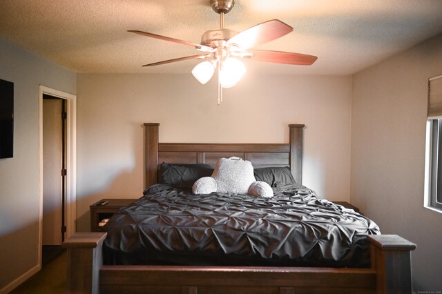 196 New Haven Ave Unit 217, Derby, CT 06418 - bedroom featuring a ceiling fan and a textured ceiling
