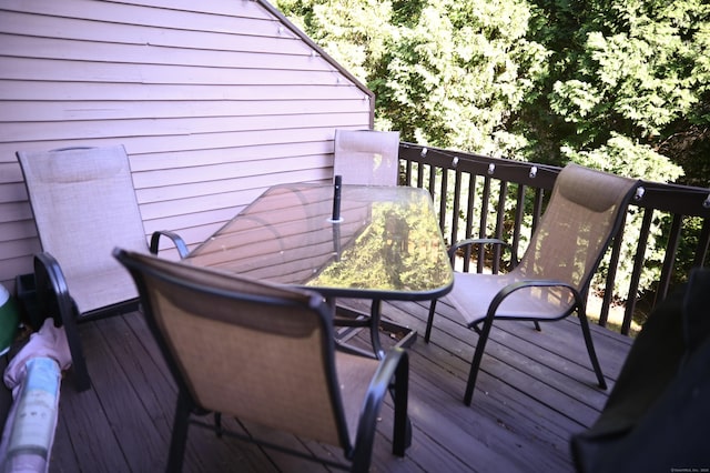 196 New Haven Ave Unit 217, Derby, CT 06418 - wooden deck featuring outdoor dining space
