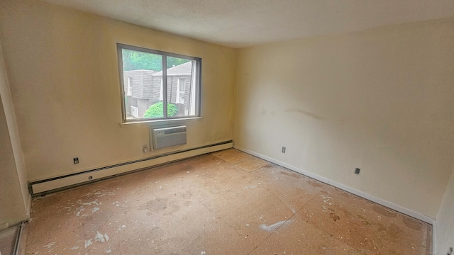 300 High Path Rd Unit 300, Windsor, CT 06095 - unfurnished room with baseboard heating, baseboards, and an AC wall unit
