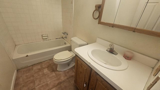 300 High Path Rd Unit 300, Windsor, CT 06095 - full bathroom featuring toilet, vanity,  shower combination, and tile patterned floors