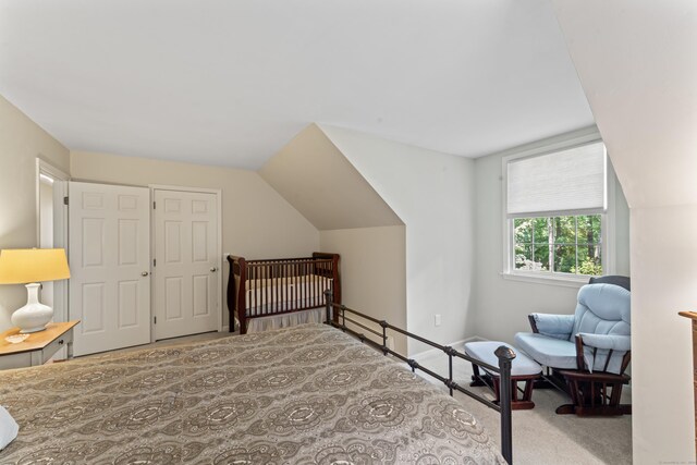 6 Middlebrook Pond Rd, Redding, CT 06896 - carpeted bedroom featuring vaulted ceiling