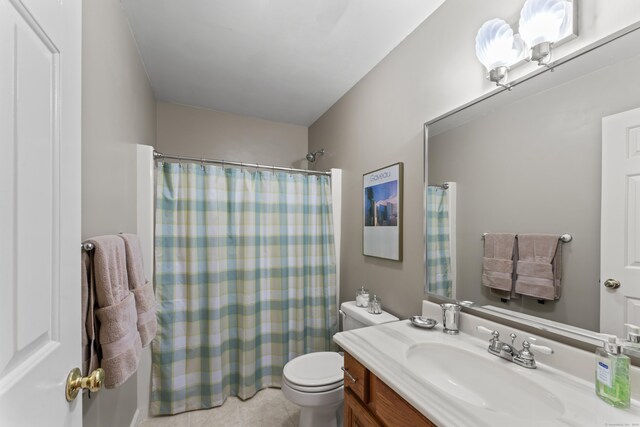6 Middlebrook Pond Rd, Redding, CT 06896 - full bathroom with vanity, toilet, and tile patterned flooring