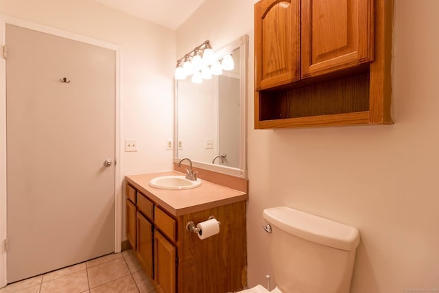 146 Macarthur Dr Unit 2B, Waterbury, CT 06704 - bathroom with vanity, toilet, and tile patterned floors