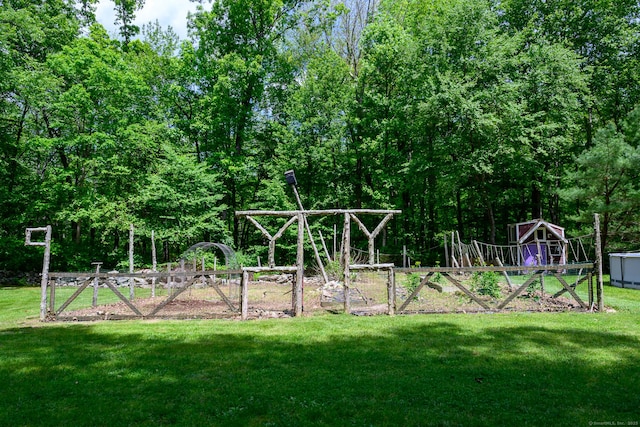 138 Baltic Hanover Rd, Sprague, CT 06330 - view of grassy yard with a vegetable garden