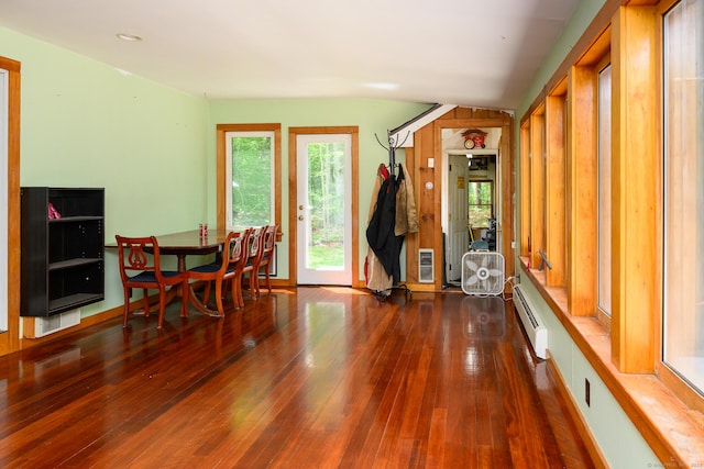 138 Baltic Hanover Rd, Sprague, CT 06330 - dining room featuring hardwood / wood-style flooring and a baseboard heating unit