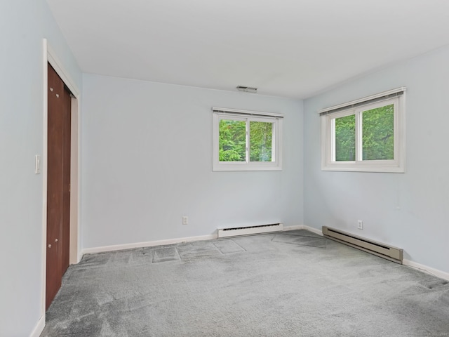 37 Windsor Ln, Greenwich, CT 06807 - empty room with a baseboard radiator, baseboard heating, carpet flooring, and baseboards