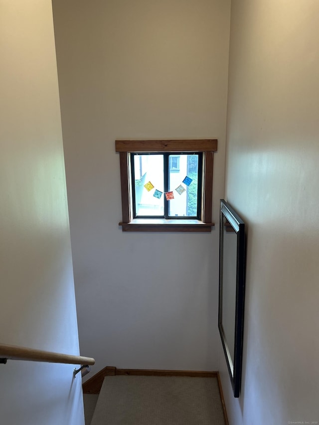 6 Deer Hill Ct Unit 6, Woodbury, CT 06798 - stairway featuring baseboards