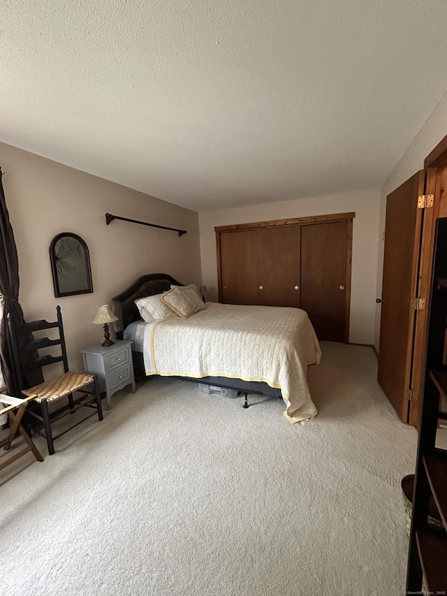 6 Deer Hill Ct Unit 6, Woodbury, CT 06798 - bedroom with carpet, a textured ceiling, and a closet