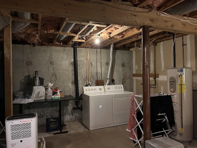 6 Deer Hill Ct Unit 6, Woodbury, CT 06798 - unfinished below grade area with water heater and independent washer and dryer