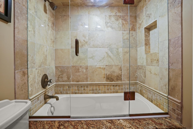 78 Heritage Vlg Unit A, Southbury, CT 06488 - bathroom featuring tiled shower / bath and toilet