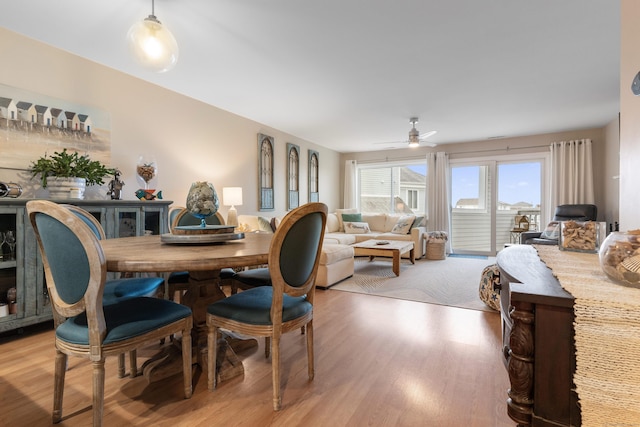 1 Mansfield Grove Rd Apt 205, East Haven, CT 06512 - dining area featuring light wood-type flooring and a ceiling fan