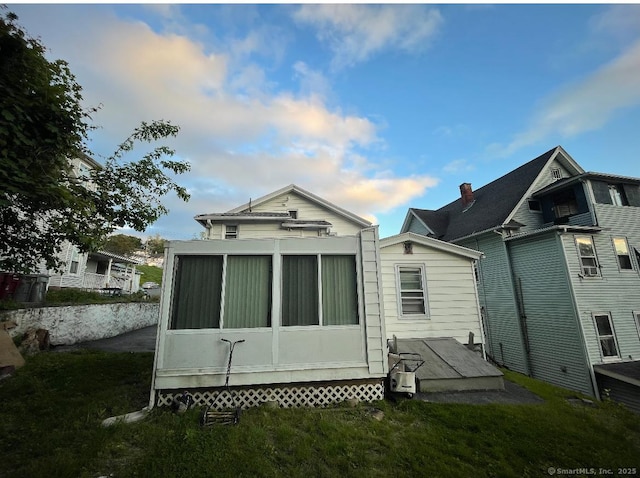198 Maple St, Naugatuck, CT 06770 - back of house with a lawn