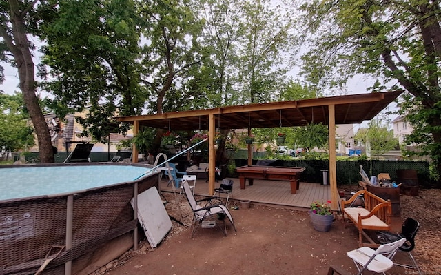 133 Roosevelt St, Hartford, CT 06114 - view of patio with an outdoor pool and a wooden deck