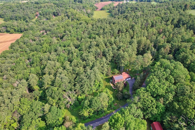 11 College Hill Rd, North Canaan, CT 06018 - aerial view of property and surrounding area with a heavily wooded area