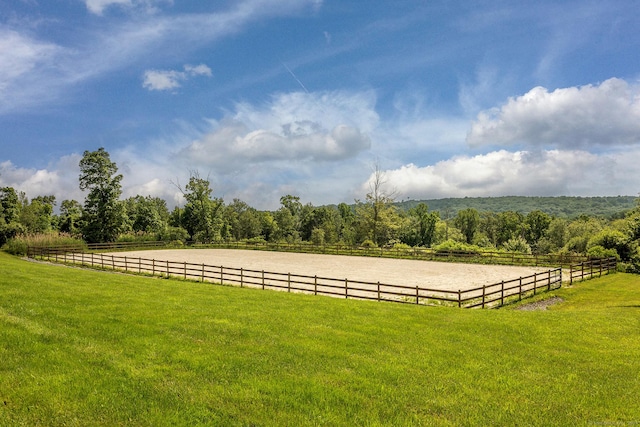 562 Upper Grassy Hill Rd, Woodbury, CT 06798 - view of green lawn with a view of countryside and an enclosed riding area