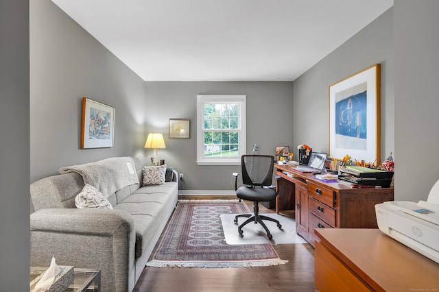 26 Legend Hill Rd Unit 26, Madison, CT 06443 - home office with dark wood-style floors and baseboards