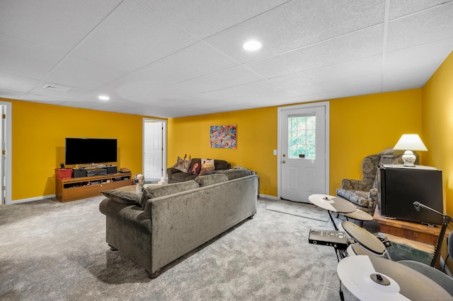 26 Legend Hill Rd Unit 26, Madison, CT 06443 - living area featuring carpet floors, baseboards, and recessed lighting