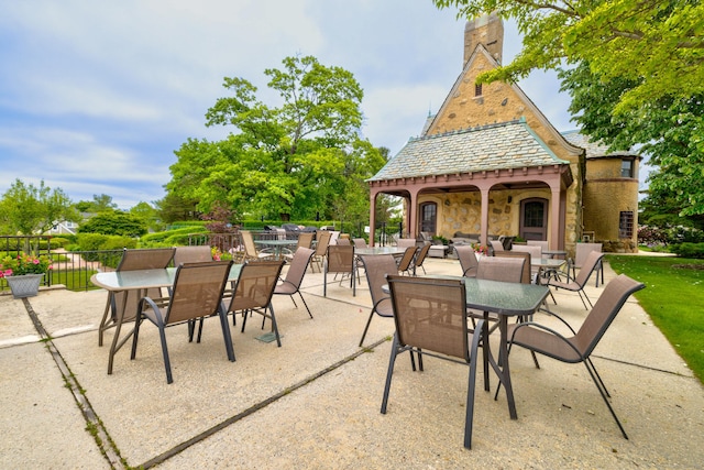 26 Legend Hill Rd Unit 26, Madison, CT 06443 - view of patio / terrace with a gazebo and outdoor dining area