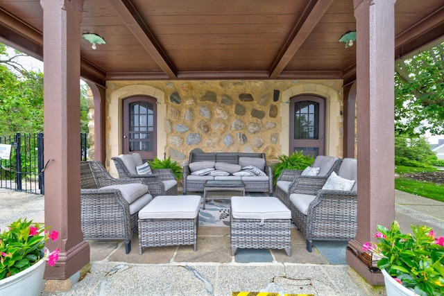 26 Legend Hill Rd Unit 26, Madison, CT 06443 - view of patio with outdoor lounge area