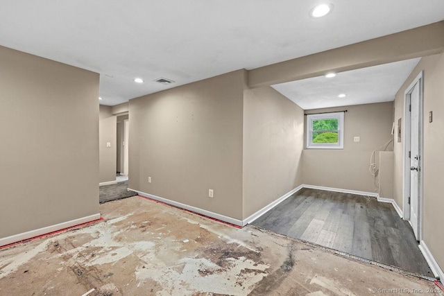 99 Redwood Dr, Bristol, CT 06010 - below grade area featuring baseboards and recessed lighting