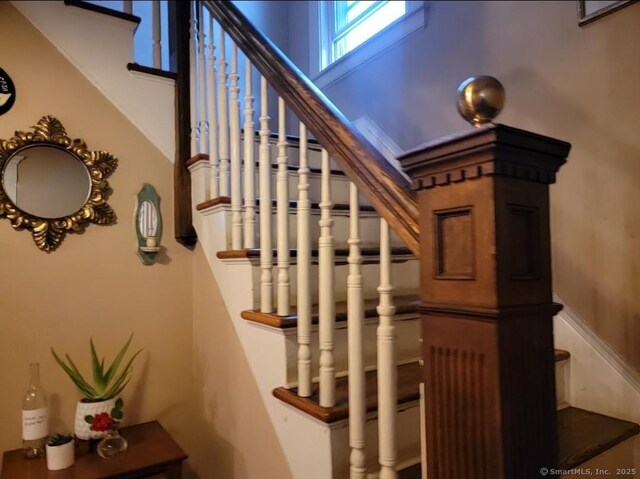 45 Washington Pl, Bridgeport, CT 06604 - staircase with a towering ceiling