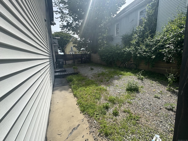 view of fenced backyard